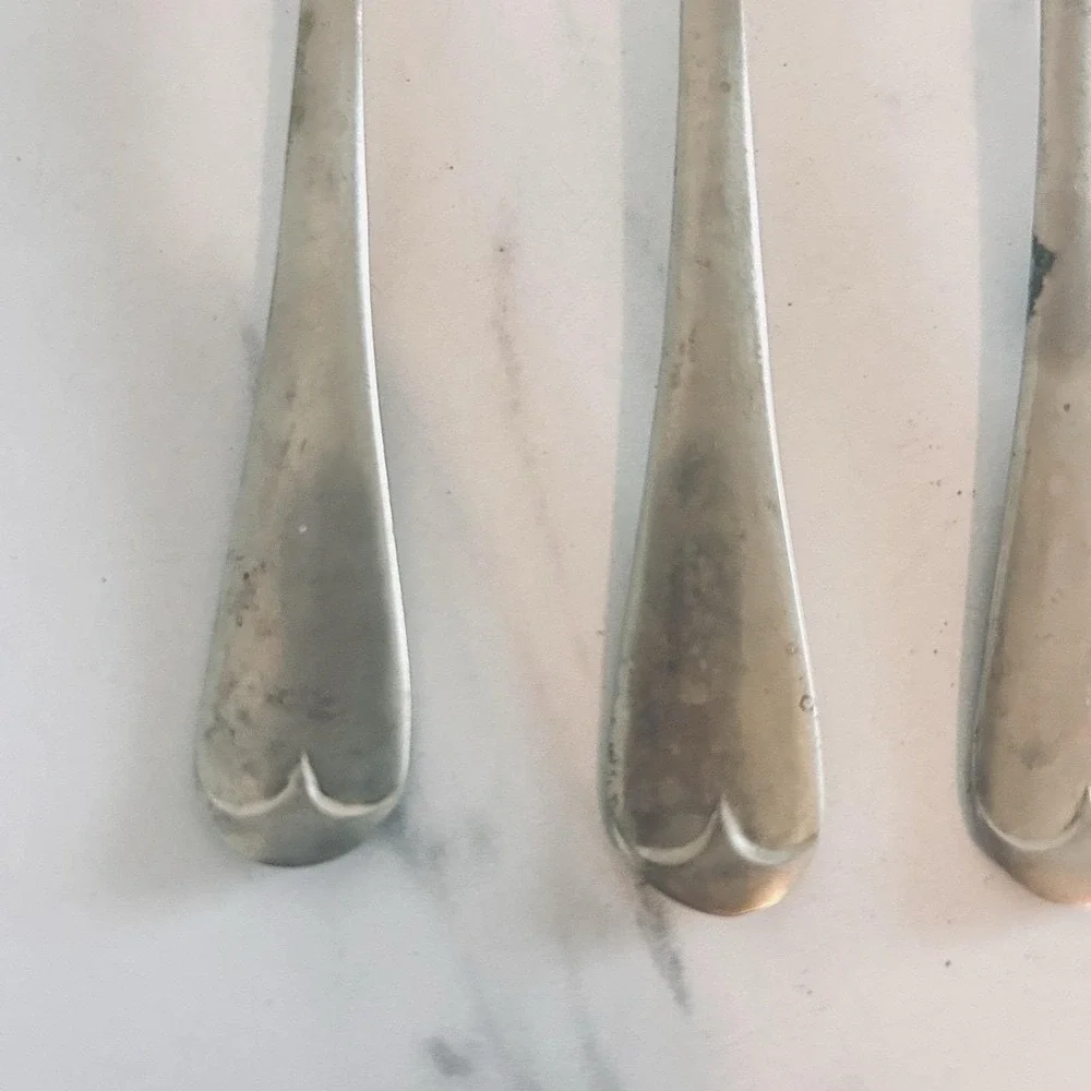 Vintage Butter Spreader Knives‎ Rustless Nickel Silver Lot of 7 Gentry England A